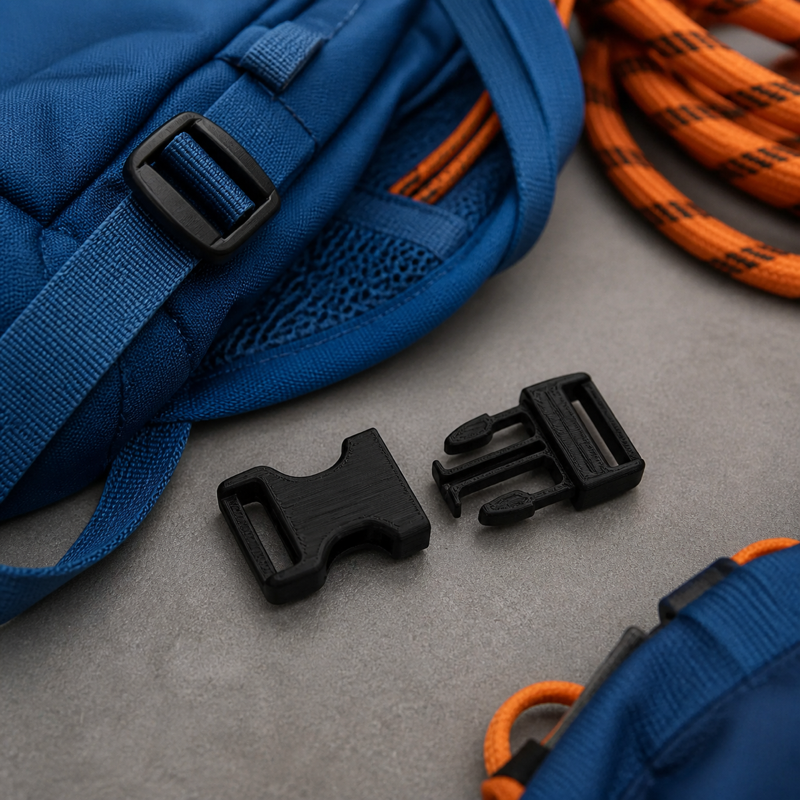 Hebilla para Mochila, objeto impreso en 3D
